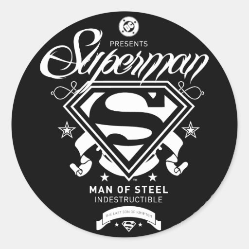 Superman Coat of Arms Round Stickers