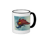 Superman flys with cape mugs