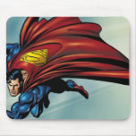 Superman flys with cape mousepads