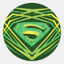 Superman Green Decorative Logo Stickers