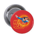 Superman Hero with Heart Button