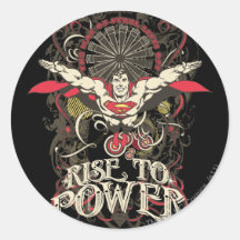Superman - It's Showtime! Poster Round Stickers