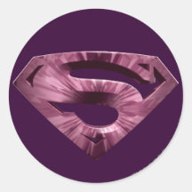 Superman Star Burst Logo Round Stickers