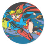 Superman & Supergirl Flying stickers