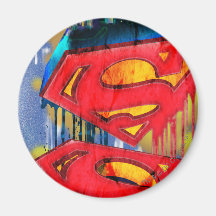 Superman Urban Spraypaint Fridge Magnets