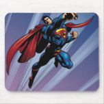 Superman with light streaks mousepads