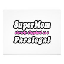 SuperMom...Paralegal Custom Invitations