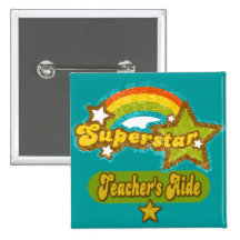 Superstar Teacher's Aide Pinback Button