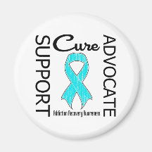 Support Advocate Cure v2 Addiction Recovery Magnets