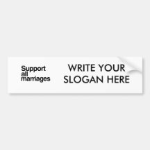 Support All Marriages Bumper Stickers