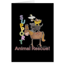 Support Animal Rescue Greeting Cards