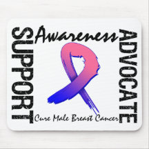 Support Awareness Advocate Cure Male Breast Cancer Mouse Mat