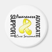 Support Awareness Advocate Cure Sarcoma Magnets