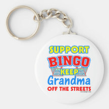 Support Bingo Grandma Keychain