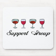 Support Group Wine Glasses Mouse Pad