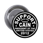 Support Herman Cain 2012 Pinback Buttons