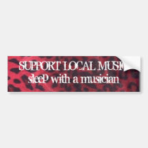 SUPPORT LOCAL MUSIC BUMPER STICKERS