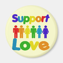 Support Love Refrigerator Magnet