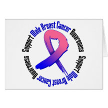 Support Male Breast Cancer Awareness Cards