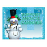 Support medical cannabis postcard