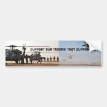 SUPPORT our troops Bumper Stickers