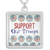Support Our Troops Necklace