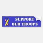 Support Our Troops Patriotic Ribbon Bumper Sticker