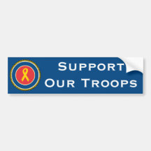 Support Our Troops Ribbon Bumper Sticker