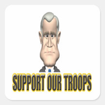 Support Our Troops Speech Sticker