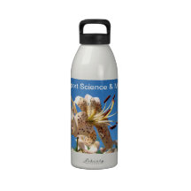 Support Science & Math water bottles custom Lilies
