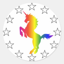 Support the Unicorn Party: Unicorns for Congress Round Stickers