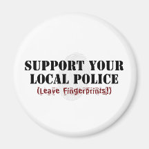 Support Your Local Police Fridge Magnet