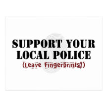 Support Your Local Police Postcard