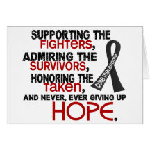 Supporting Admiring Honouring 3.2 Melanoma Greeting Cards