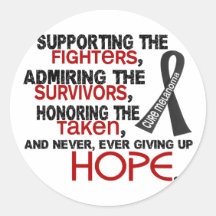 Supporting Admiring Honouring 3.2 Melanoma Stickers