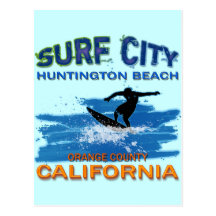 SURF CITY HUNTINGTON BEACH POST CARDS