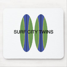 Surf City Twin Surfboards Mouse Pads