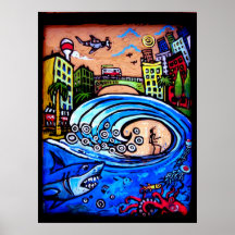 surf shack print