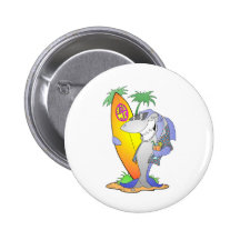 Surf Shark Pinback Button