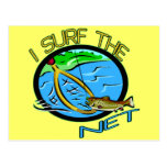 Surf The Net Fishing T-shirts and Gifts Postcards