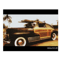 Surf Woody Post Cards