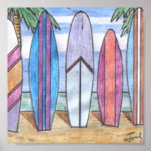 SURFBOARDS print (7.33"x7.33")