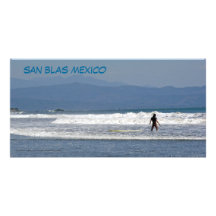 Surfer at San Blas, Mexico Photo Cards
