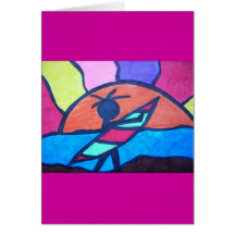 Surfer Beach Sunset Cards