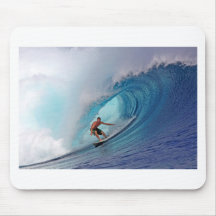 Surfer surfing a huge wave. mousepad