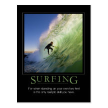 Surfing_Demotivational Poster Post Card