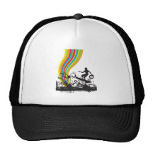 surfing into rainbows trucker hats