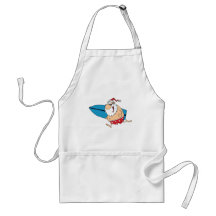 surfing santa aprons