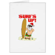 Surfing Santa Cards