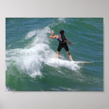 Surfing Wave Poster